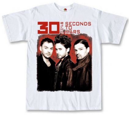 Футболка 30 Seconds To Mars Trio белая