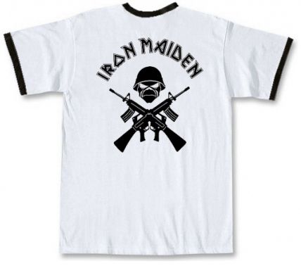 Футболка Iron Maiden - Logo Ringer White