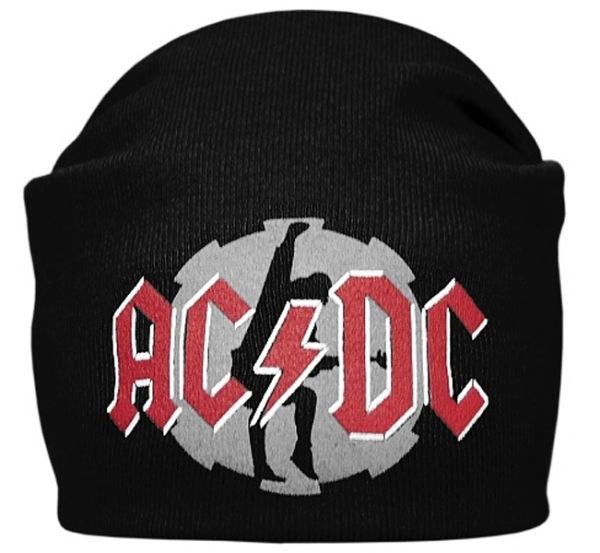 Шапка - бини AC-DC черная